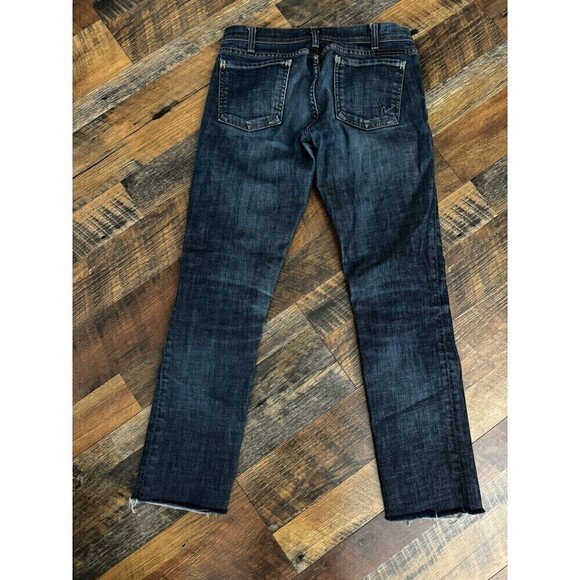 COH Citizens of Humanity Jeans Avedon Stretch Mid Rise Raw Hem Sz 28 Dark Wash - Picture 6 of 8